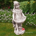 fiberglass little girl garden sculpture